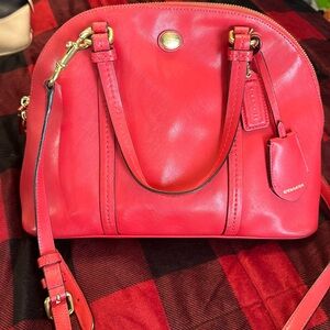 COACH F25671 PEYTON LEATHER CORA DOMED SATCHEL